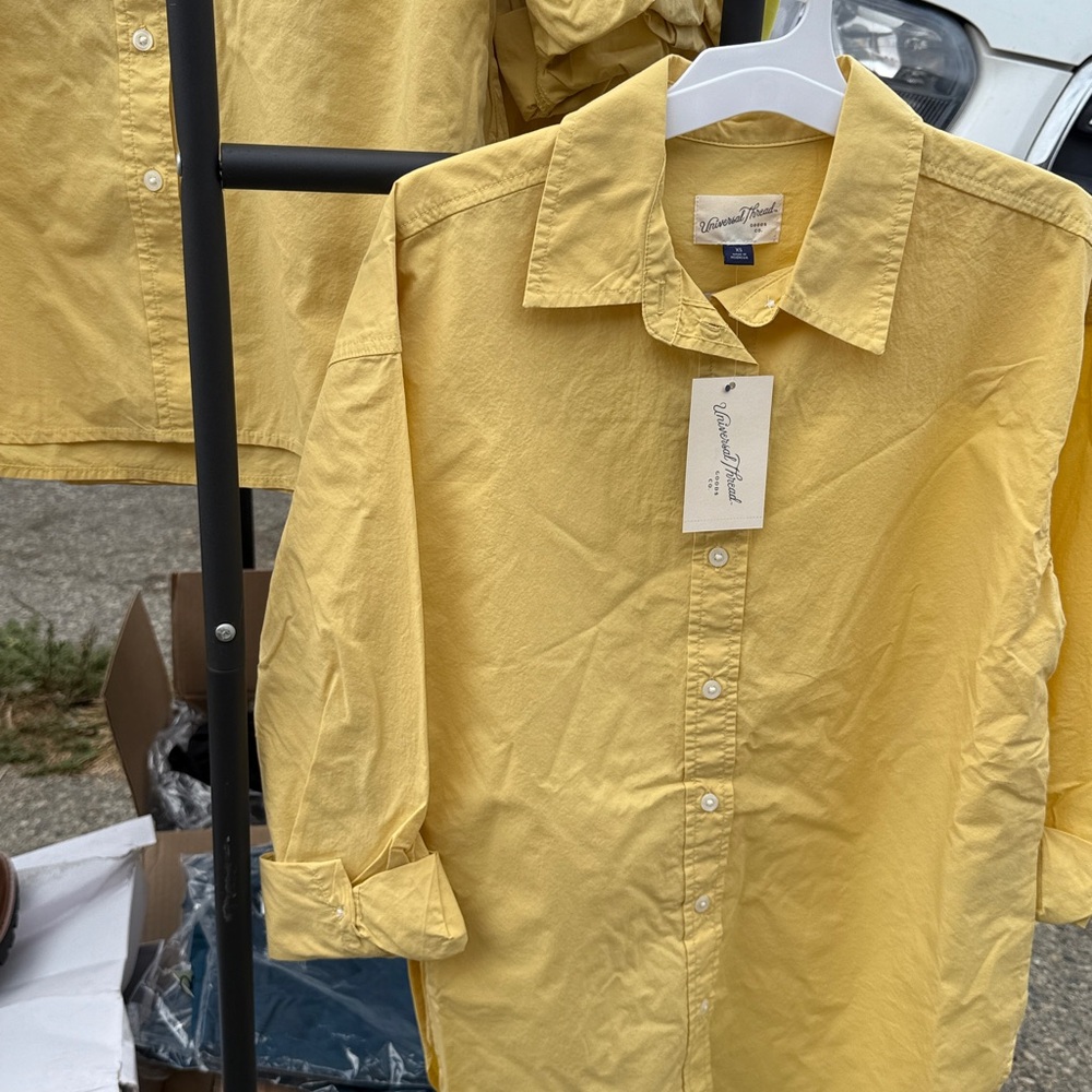 Universal Thread Yellow Button-Up Shirt